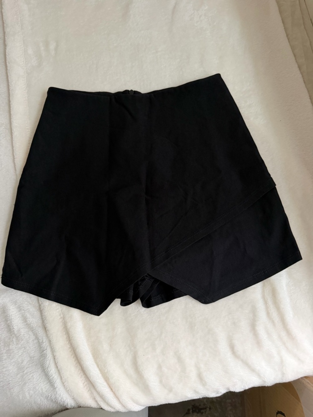 Native Daughters Black Asymmetrical Skort Shorts